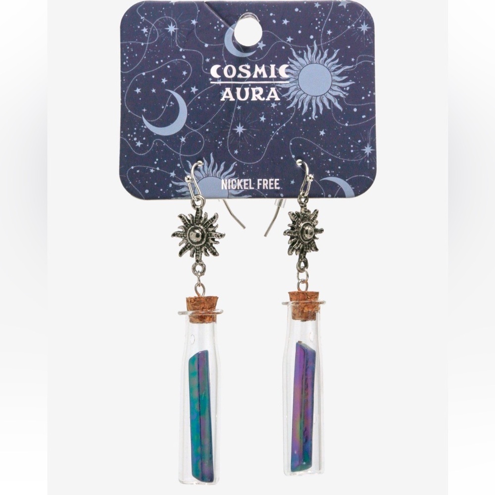 Cosmic Aura Crystal‎ Drop Sun Earrings Hot Topic